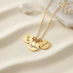 3 Minature Circle Necklace - Gold