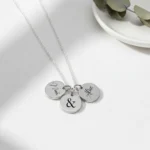 3 Minature Circle Necklace - Silver