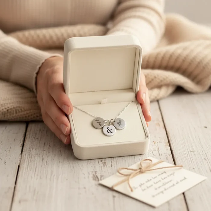 3 Minature Circle Necklace - Silver - Image 3