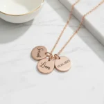 3 Minature Circle Necklace - Rose Gold