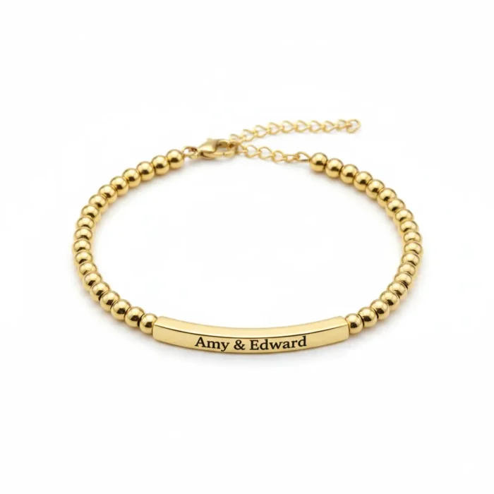 Beaded Bracelet - Gold - Image 7