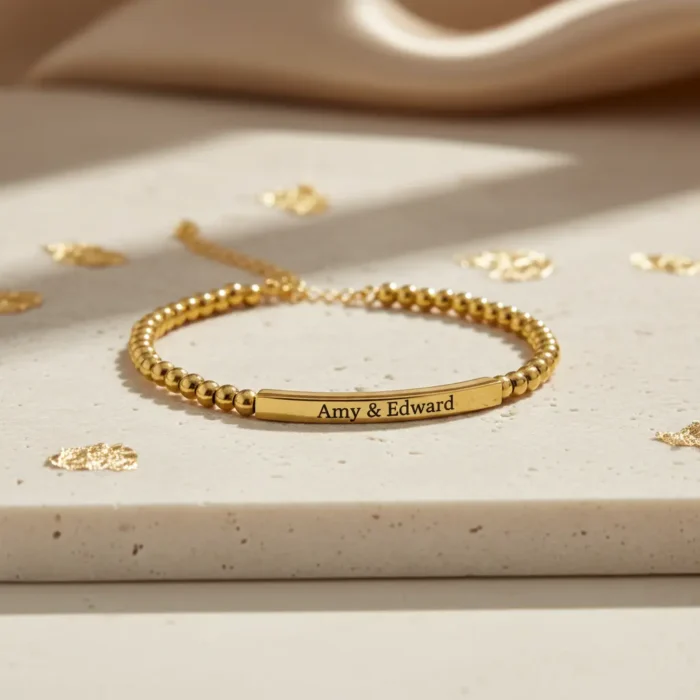 Beaded Bracelet - Gold - Image 5