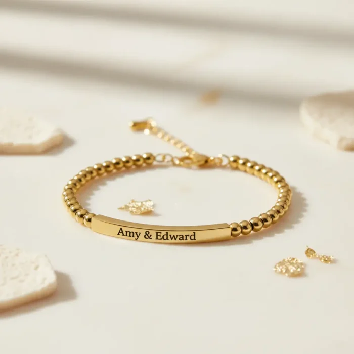 Beaded Bracelet - Gold - Image 6