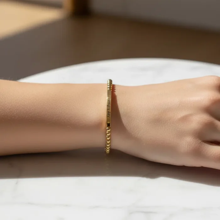 Beaded Bracelet - Gold - Image 2