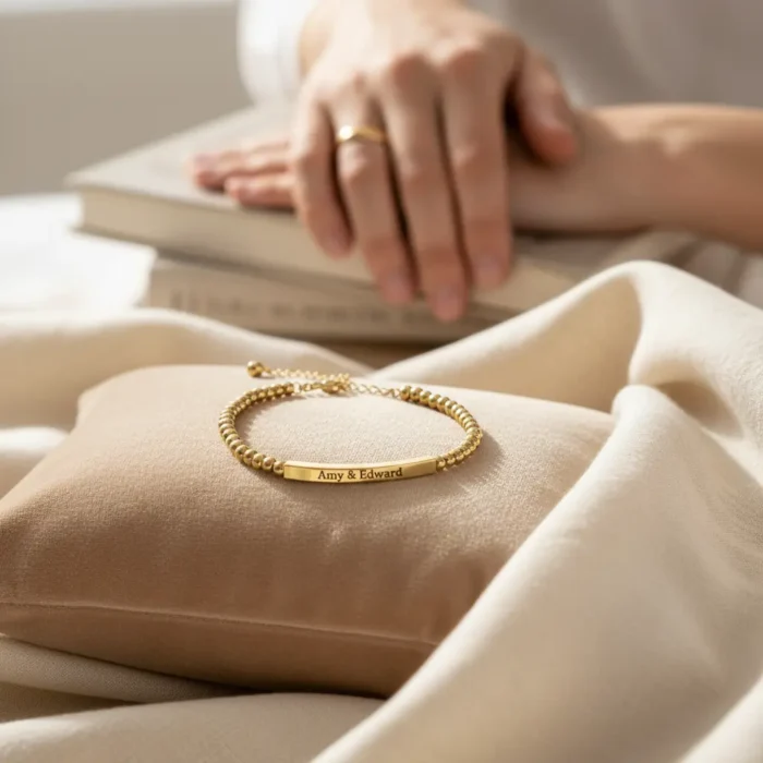 Beaded Bracelet - Gold - Image 3