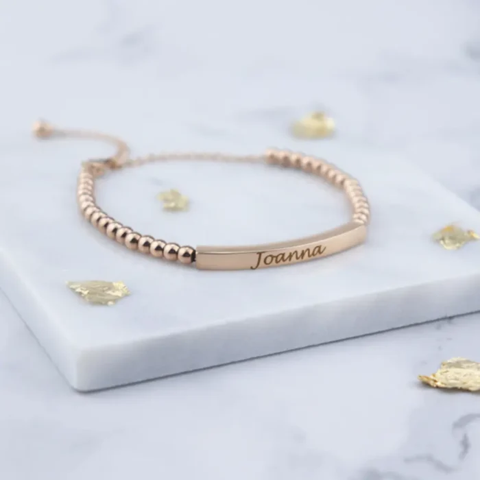 Beaded Bracelet - Rose Gold - Image 5