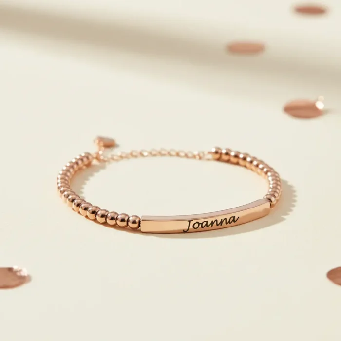 Beaded Bracelet - Rose Gold - Image 6
