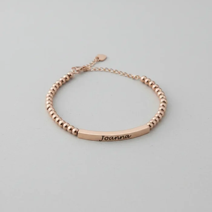 Beaded Bracelet - Rose Gold - Image 4