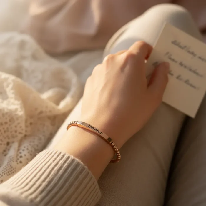 Beaded Bracelet - Rose Gold - Image 3