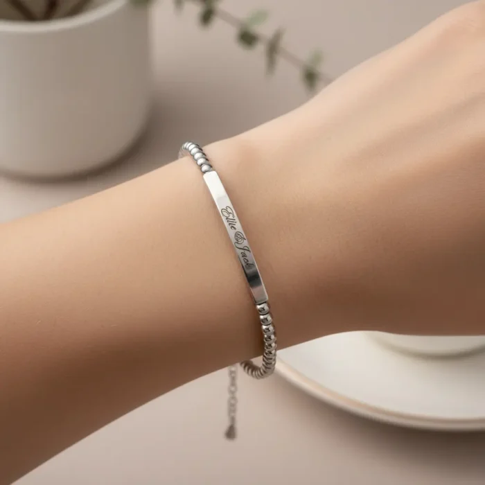 Beaded Bracelet - Silver - Image 3