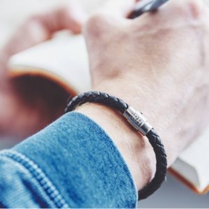 Steel Initials Leather Bracelet - Mygiavelle