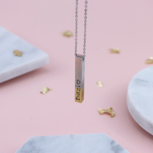 Brushed Splitting Bar Necklace - Mygiavelle