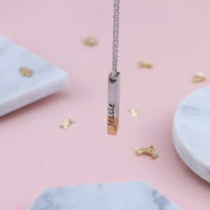 Brushed Splitting Bar Necklace - Mygiavelle