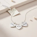 3 Heart Necklace - Silver