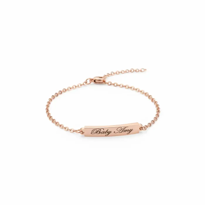 Baby Bar Bracelet 18k - Rose Gold - Image 8