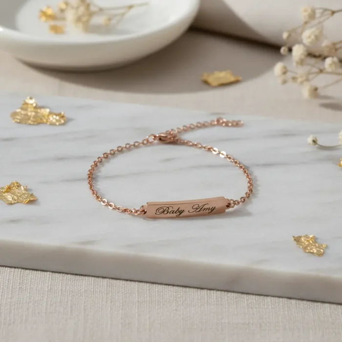 Baby Bar Bracelet 18k - Rose Gold - Image 6