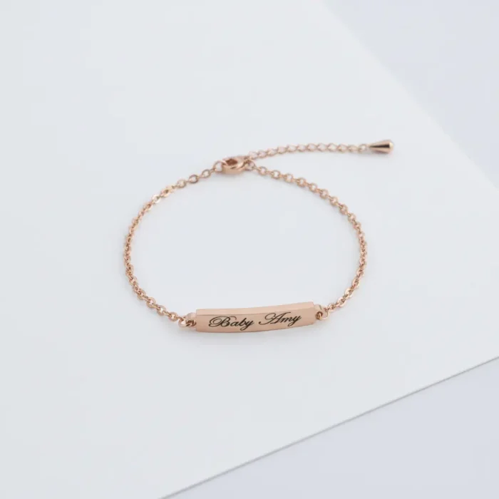 Baby Bar Bracelet 18k - Rose Gold - Image 5