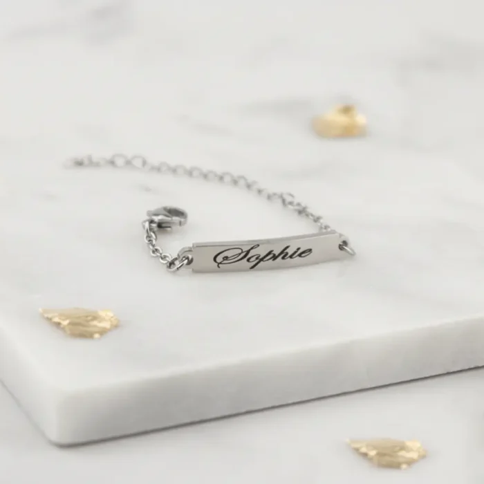 Baby Bar Bracelet 18k - Silver - Image 8