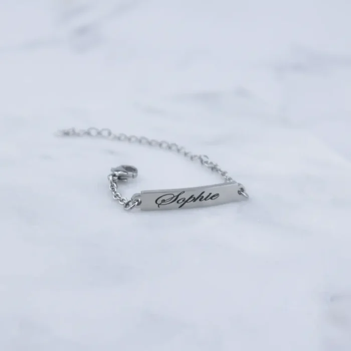 Baby Bar Bracelet 18k - Silver - Image 6