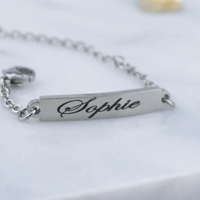 Baby Bar Bracelet 18k - Silver - Image 4