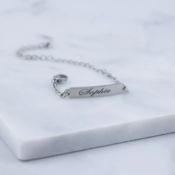 Baby Bar Bracelet 18k - Silver - Image 5