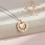 Circle Star Necklace - Rose Gold + Gold