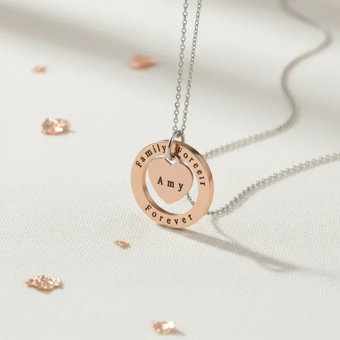 Circle Star Necklace - Silver + Gold - Image 6