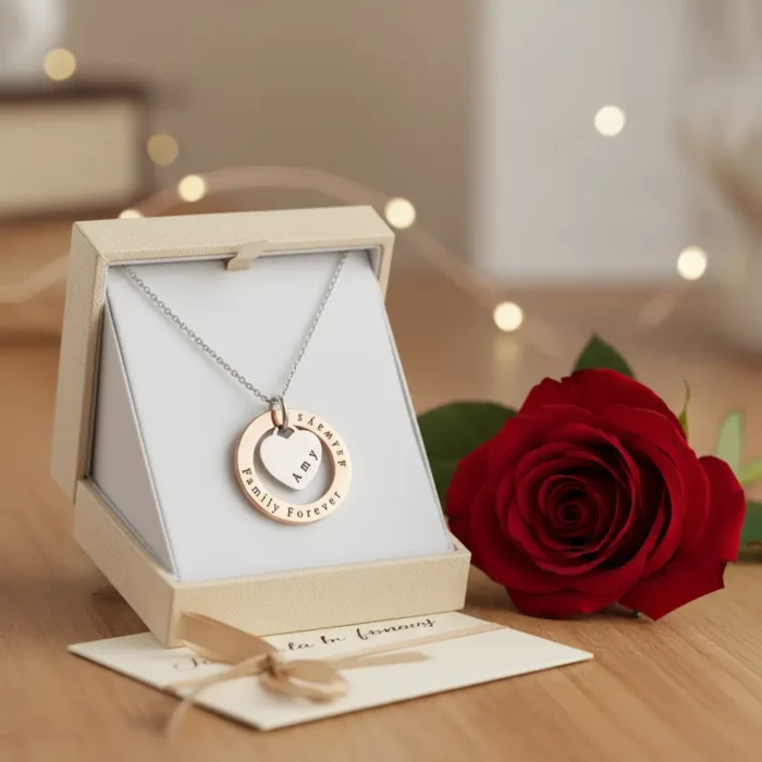 Circle Star Necklace - Silver + Gold - Image 3