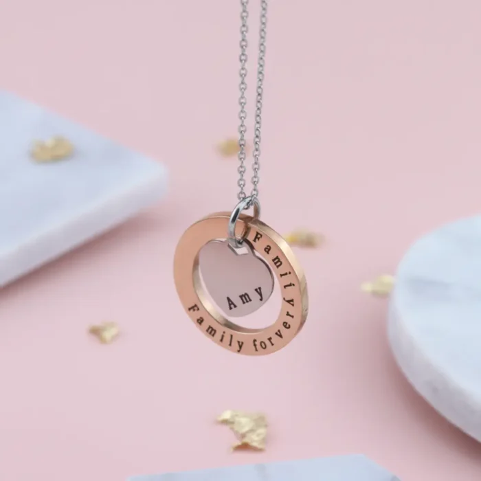 Circle Star Necklace - Silver + Gold - Image 7