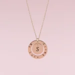 Double Circular Necklace - Rose Gold