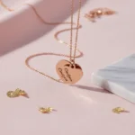 2 Heart Big Small Necklace - Rose Gold