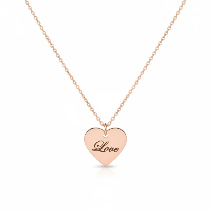 Heart Necklace - Rose Gold - Image 6