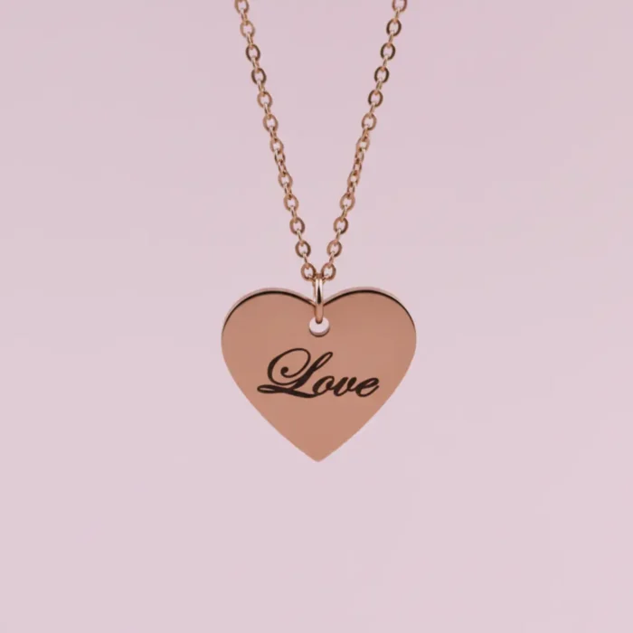 Heart Necklace - Rose Gold - Image 4