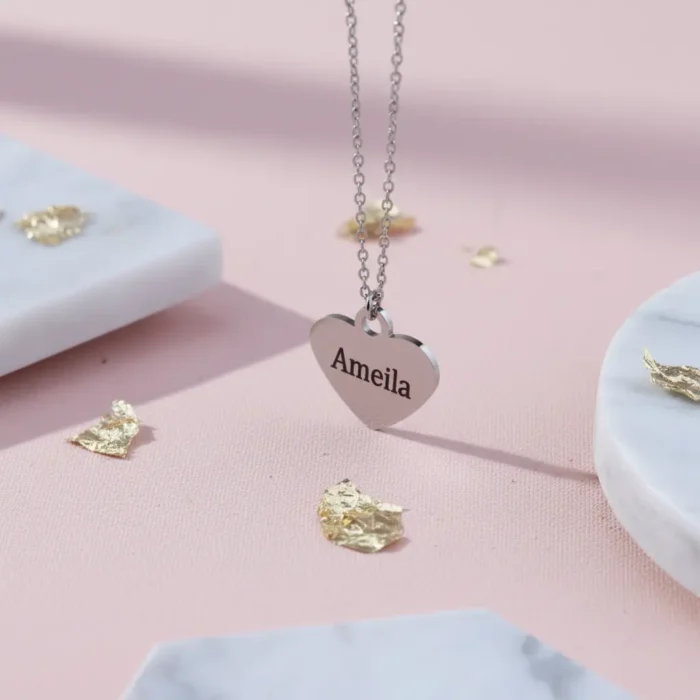 Heart Necklace - Silver - Image 5