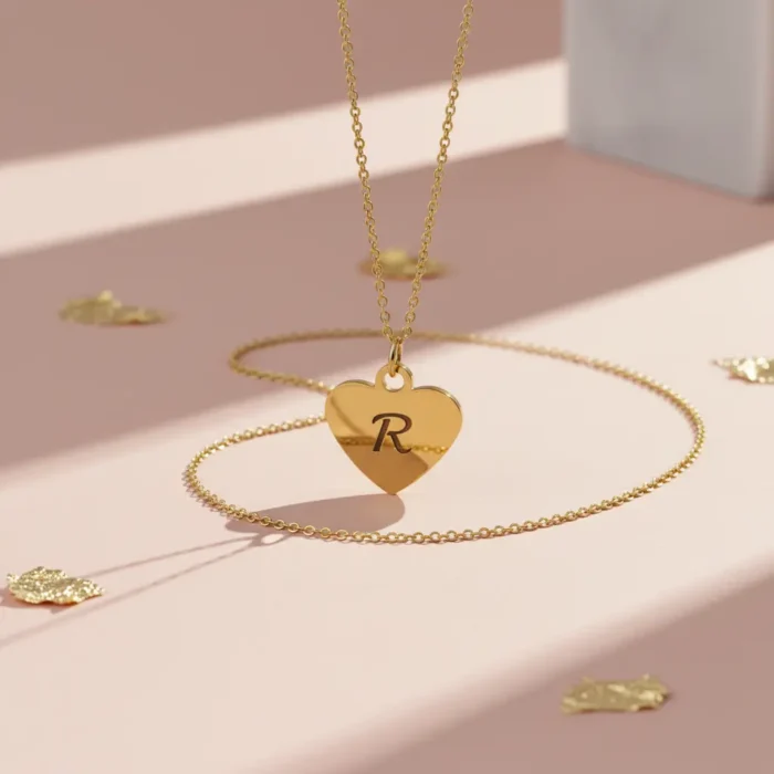 Heart Necklace - Gold - Image 5