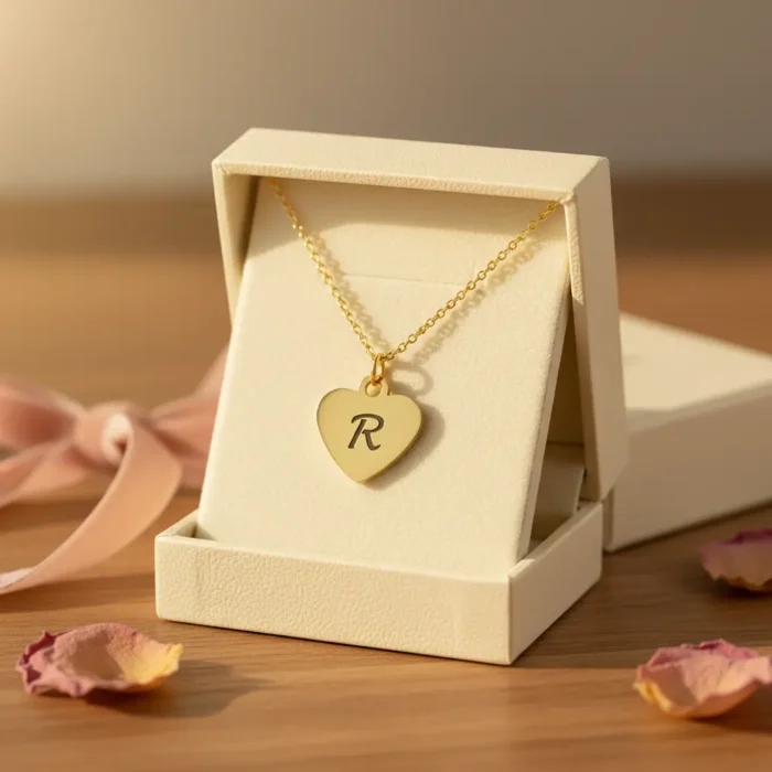 Heart Necklace - Gold - Image 3