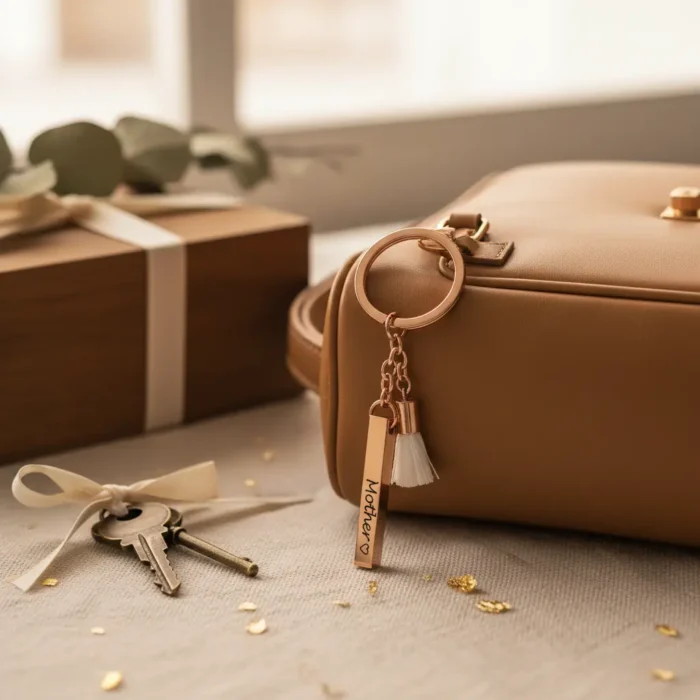 Bar Keyring - Rose Gold - Image 2