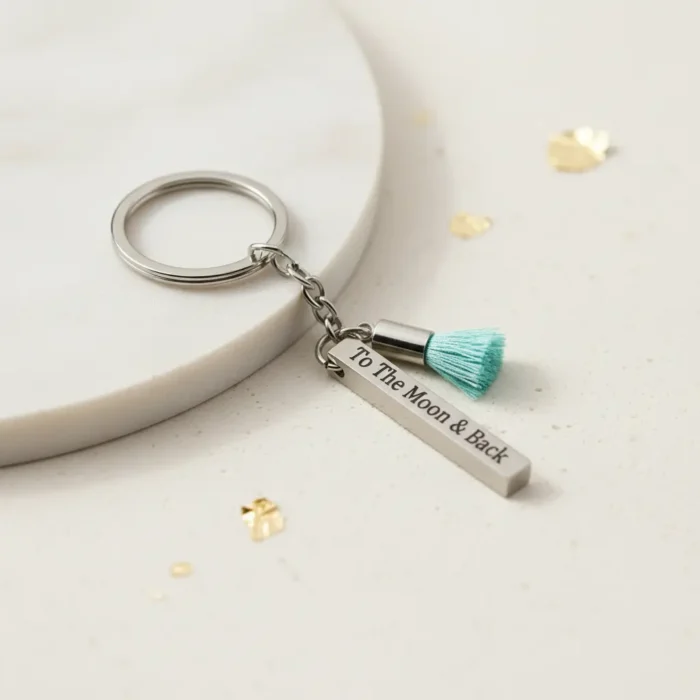 Bar Keyring - Silver - Image 4