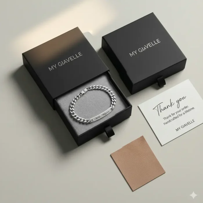 Steel Identity Mens Bracelet - Silver - Image 3