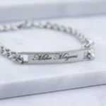 Steel Identity Mens Bracelet - Silver