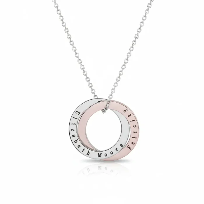 Russian Necklace – 2 Rings - Silver - Image 5