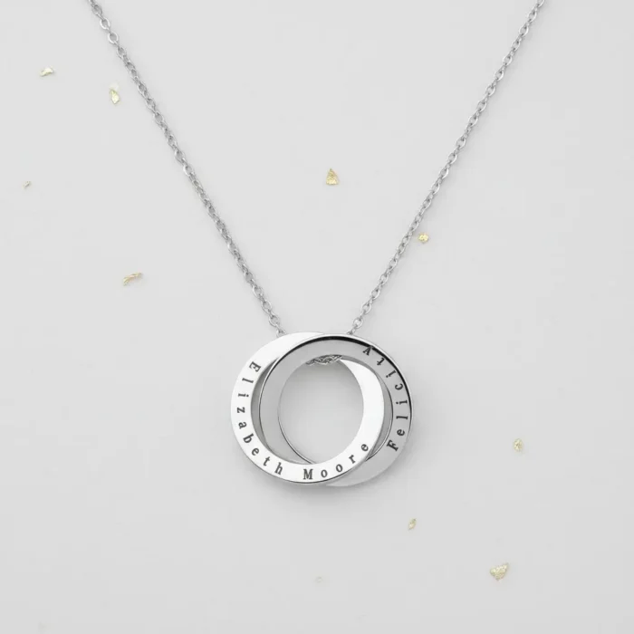 Russian Necklace – 2 Rings - Silver - Image 8