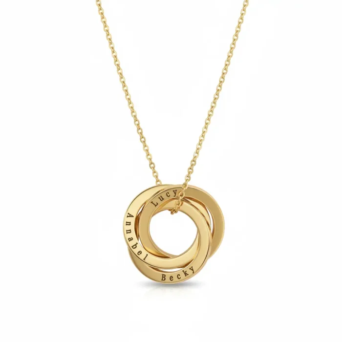 Triple Russian Necklace - Gold - Image 9