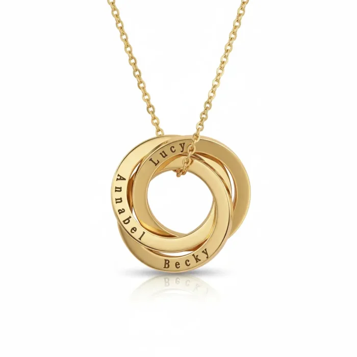 Triple Russian Necklace - Gold - Image 8