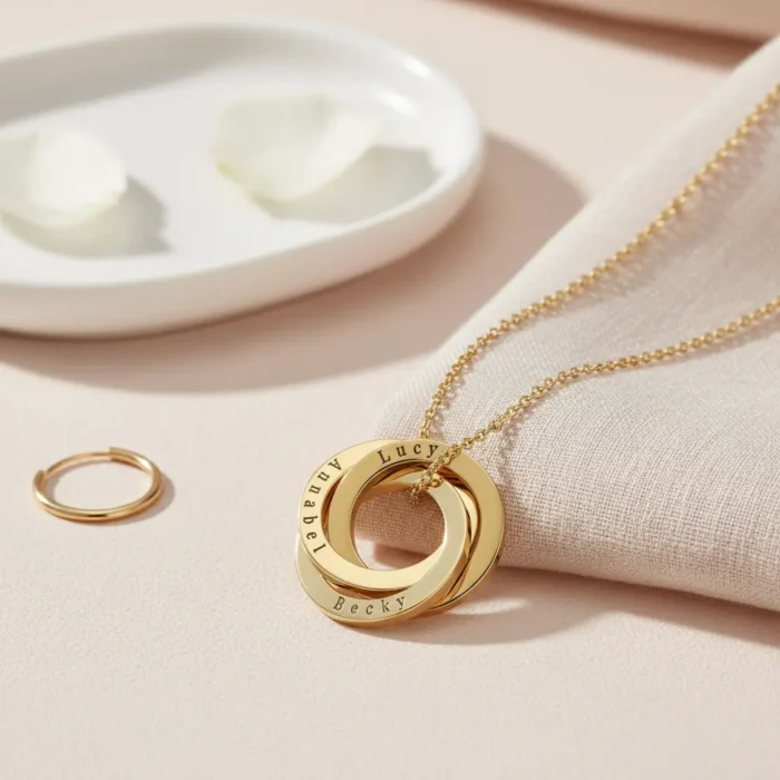 Triple Russian Necklace - Gold - Image 10