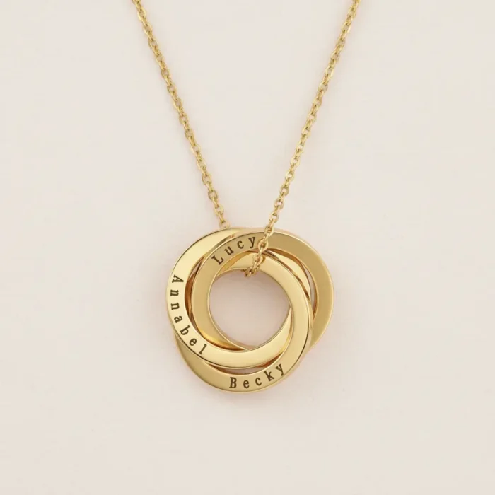 Triple Russian Necklace - Gold - Image 7