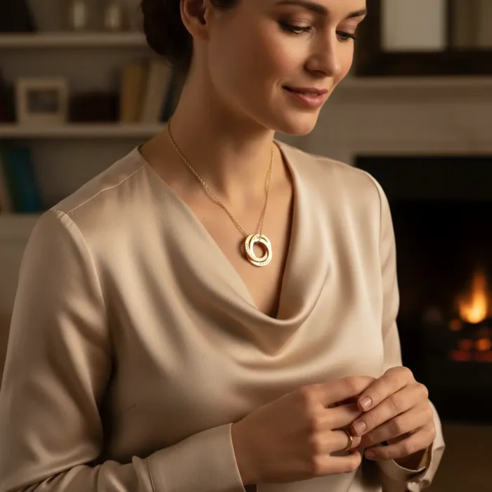 Triple Russian Necklace - Gold - Image 4