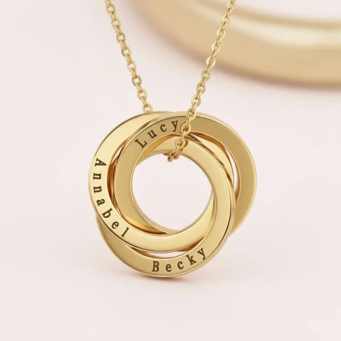 Triple Russian Necklace - Gold - Image 5