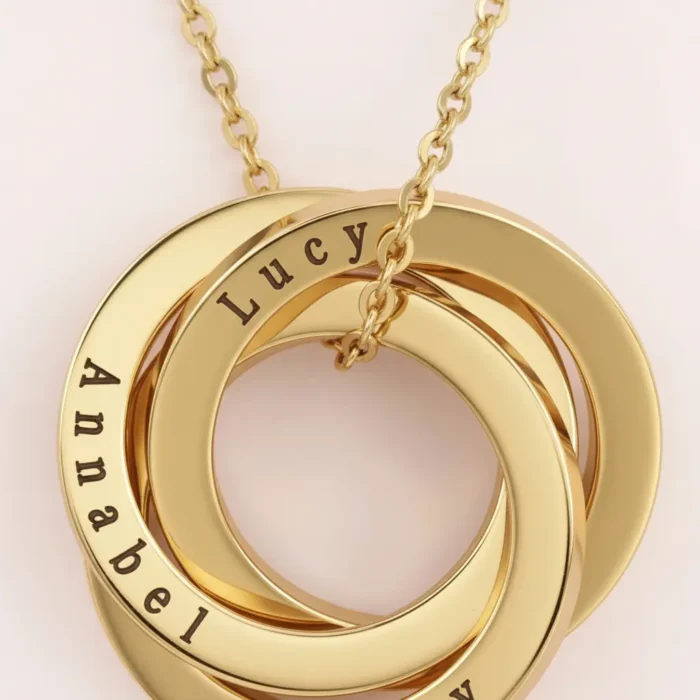 Triple Russian Necklace - Gold - Image 6