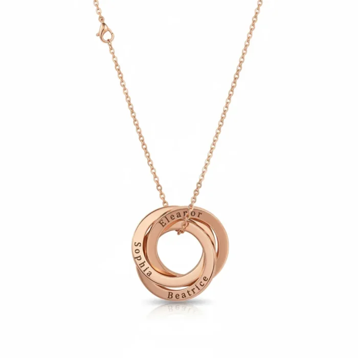 Triple Russian Necklace - Rose Gold - Image 7